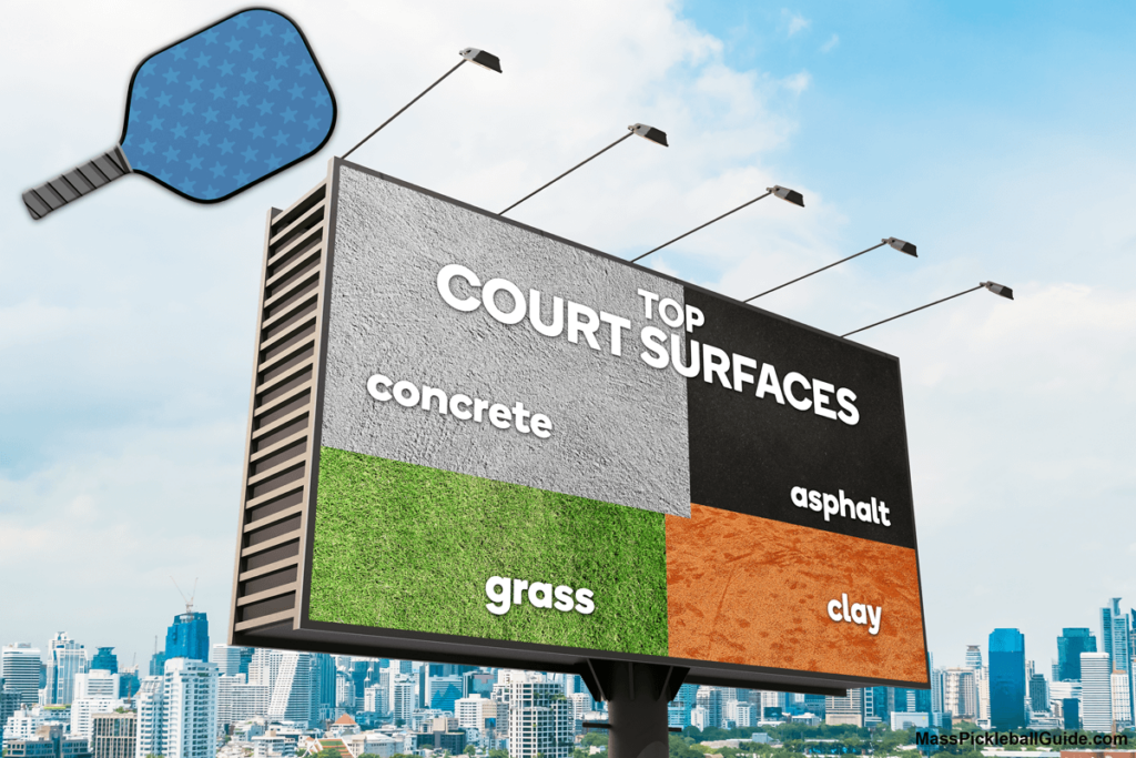 billboard pickleball court surfaces