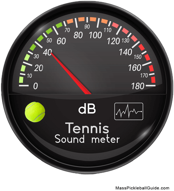 tennis noise decibels