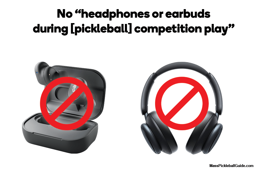 earbuds banned in pickleball