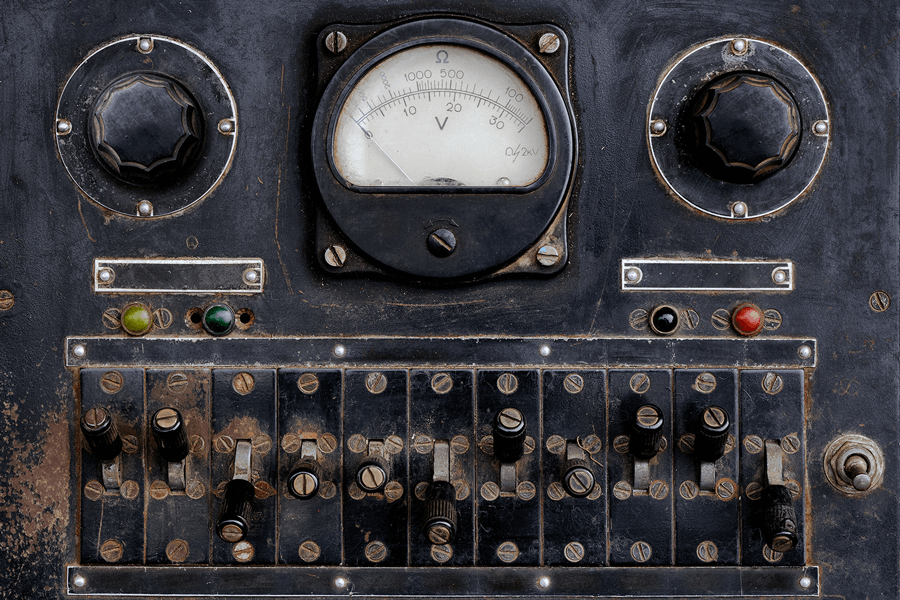 old instrument panel