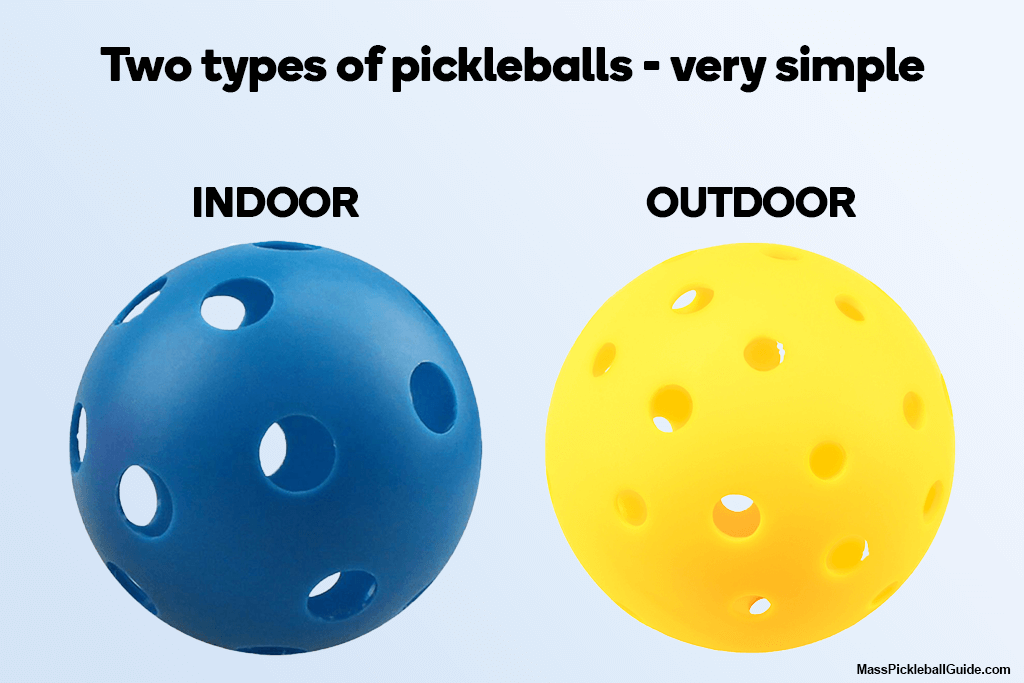 outdoor vs indoor pickleball